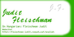 judit fleischman business card